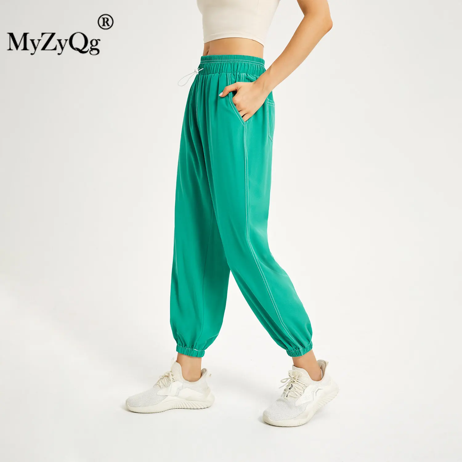 MyZyQg Women Thin Sweatpants Female Summer Loose Legging Running