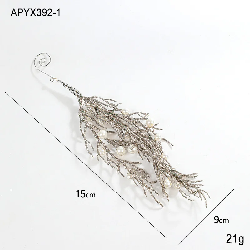 Christmas Artificial Christmas Glitter Branches DIY Realistic Simulated Christmas Cypress Leaves Elegant Party Decor Navidad