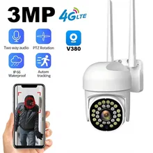  V380 Pro 3MP Surveillance Outdoor Wireless IP Camera Smart Home Two Ways AUDIO Waterproof WIFI Security CCTV Camera Support 128G 