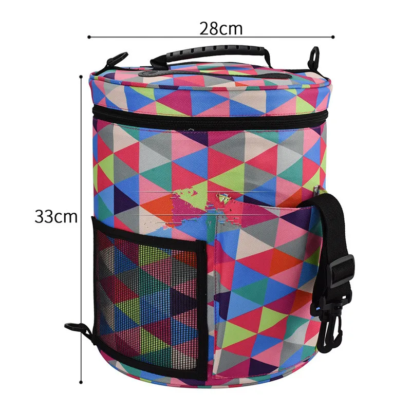 Knitting Yarn Round Crochet Bag Waterproof Yarn Crochet Knit Bag Storage Basket DIY Craft Organizer Sewing Tool Accessories