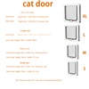 Security Lock Flap Door for Dog Cats Kitten ABS Plastic Small Pet Gate Door Kit Cat Dogs Flap Doors Dog Cat Accessories 2