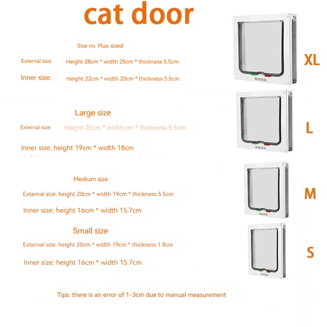 Security Lock Flap Door for Dog Cats Kitten ABS Plastic Small Pet Gate Door Kit Cat Dogs Flap Doors Dog Cat Accessories 2
