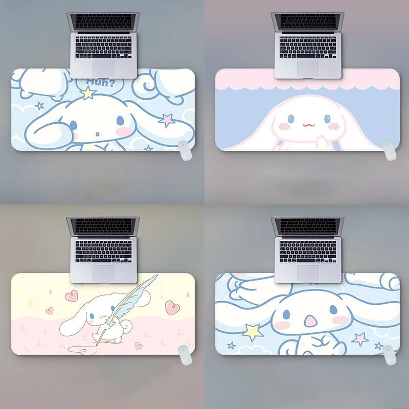 

Sanrio Kawaii Cinnamoroll Mouse Pad Compute Mouse Mat Gamer Stitching Desk Mat Xxl for Pc Keyboard Mouse Carpet