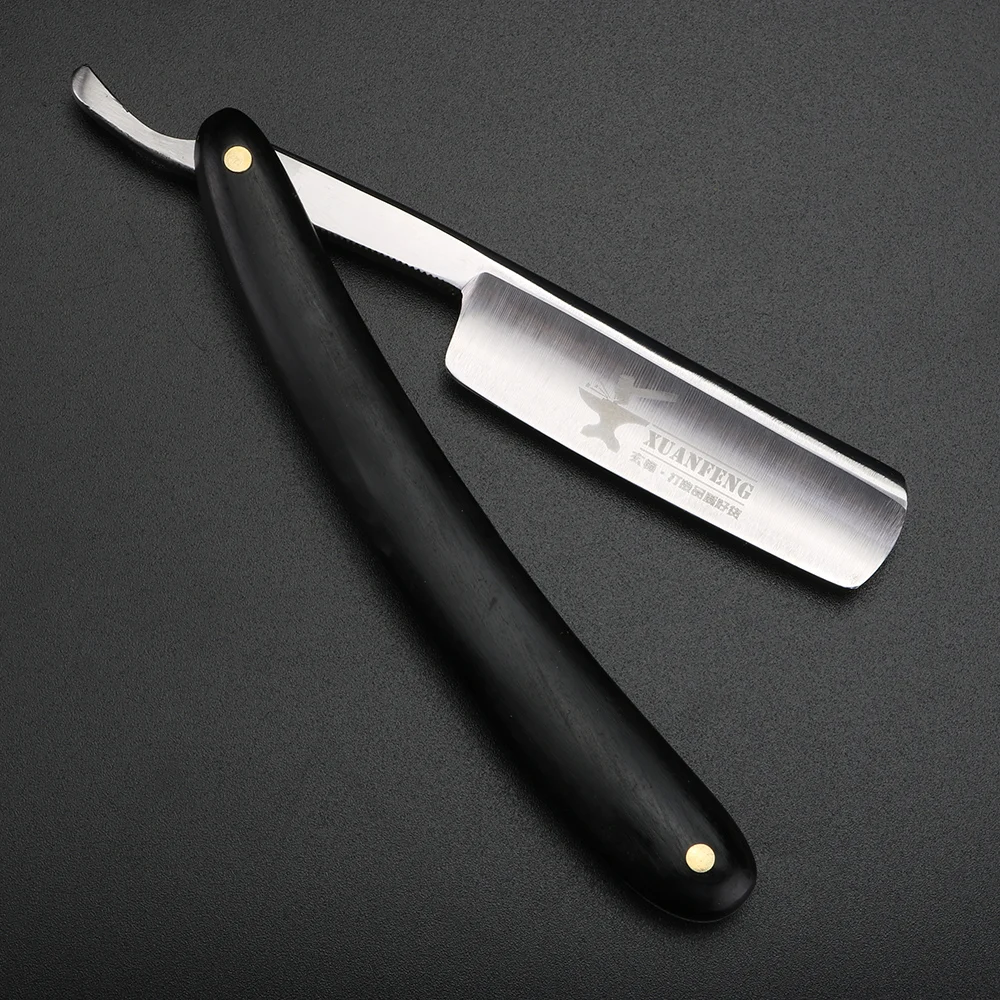 XUAN FENG Traditional Folding Shaver Hardened Steel High Hardness Sharp Straight Shaver Men's Shaver 4