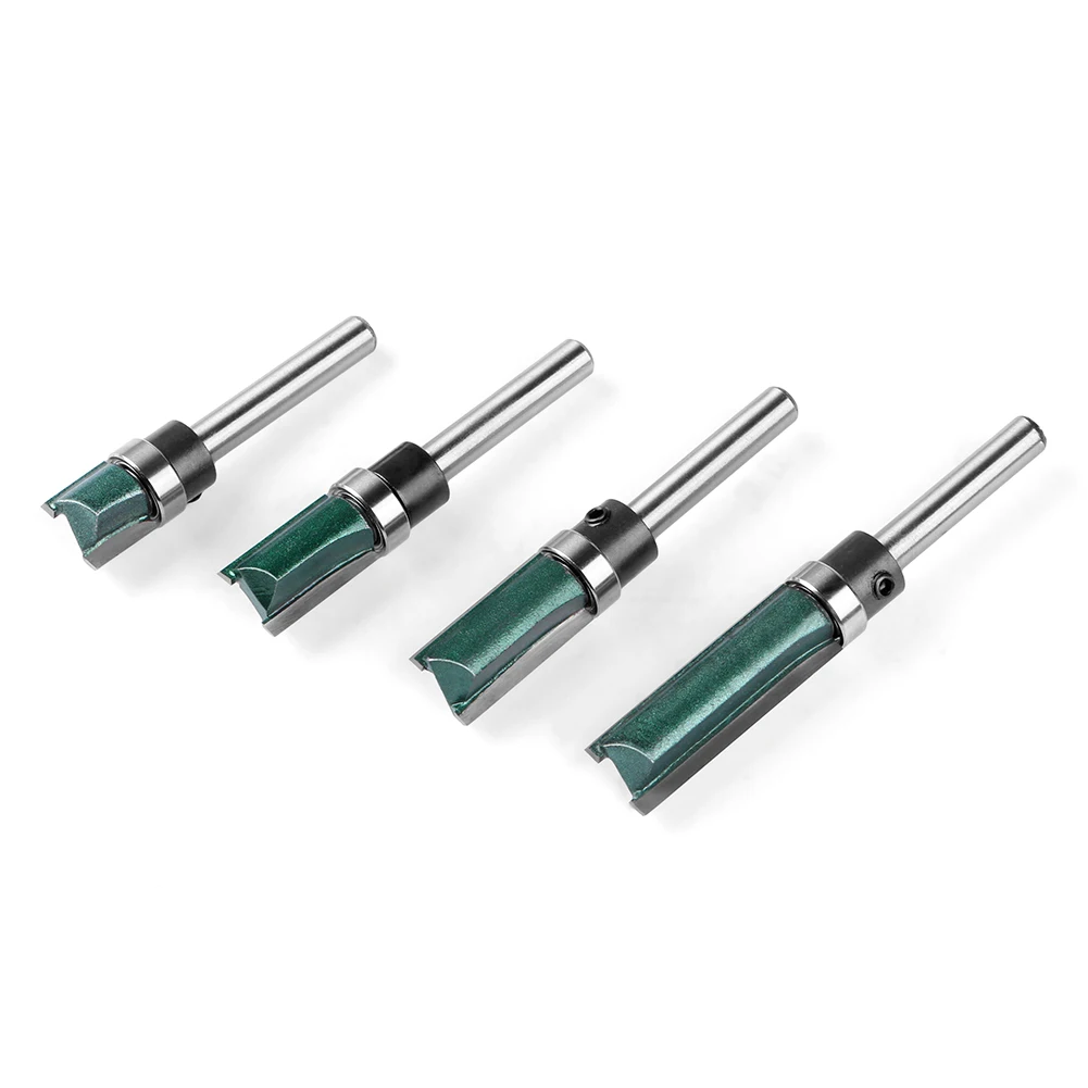 1PCS 1/4 In 6mm Schaft Cutter Router Bit Trimmen Holzbearbeitung Fräser Dual Klingen – Detail 7