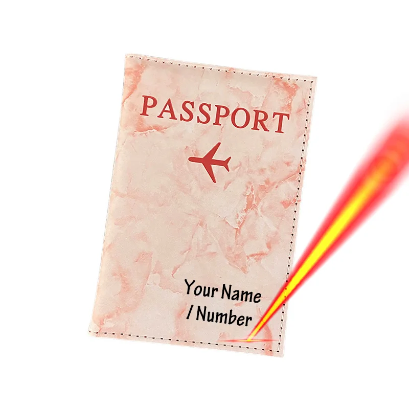 Personalizar personalizado passaporte rosa capa para mulheres, nome personalizado, passaporte titular, viagens capas