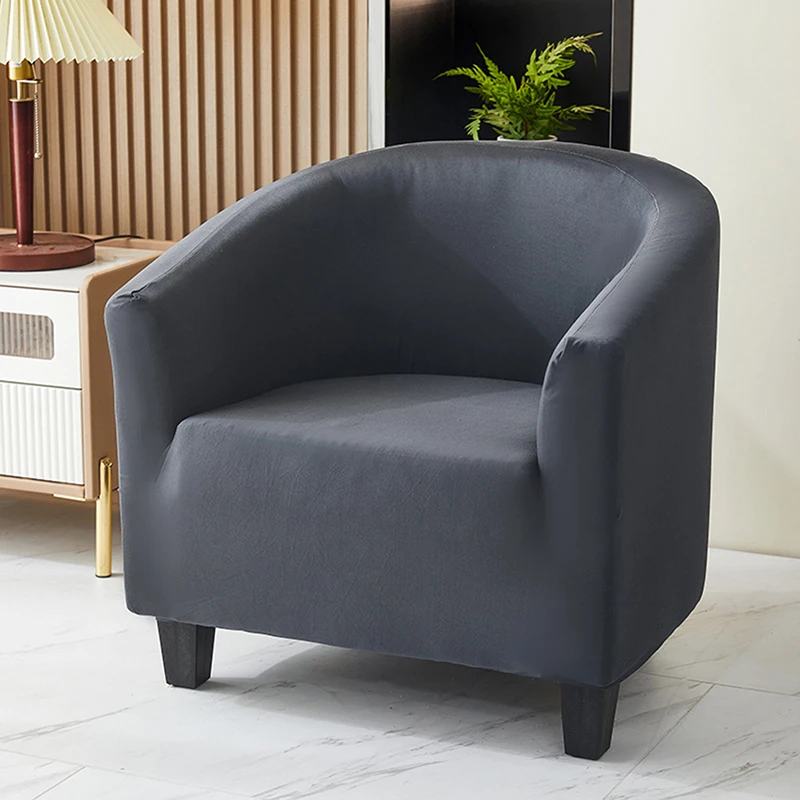 

Single Sofa Cover Club Sofa Covers For Living Room Elastic Relax Armchair Protector Cover Solid Color Spandex For Home Hotel