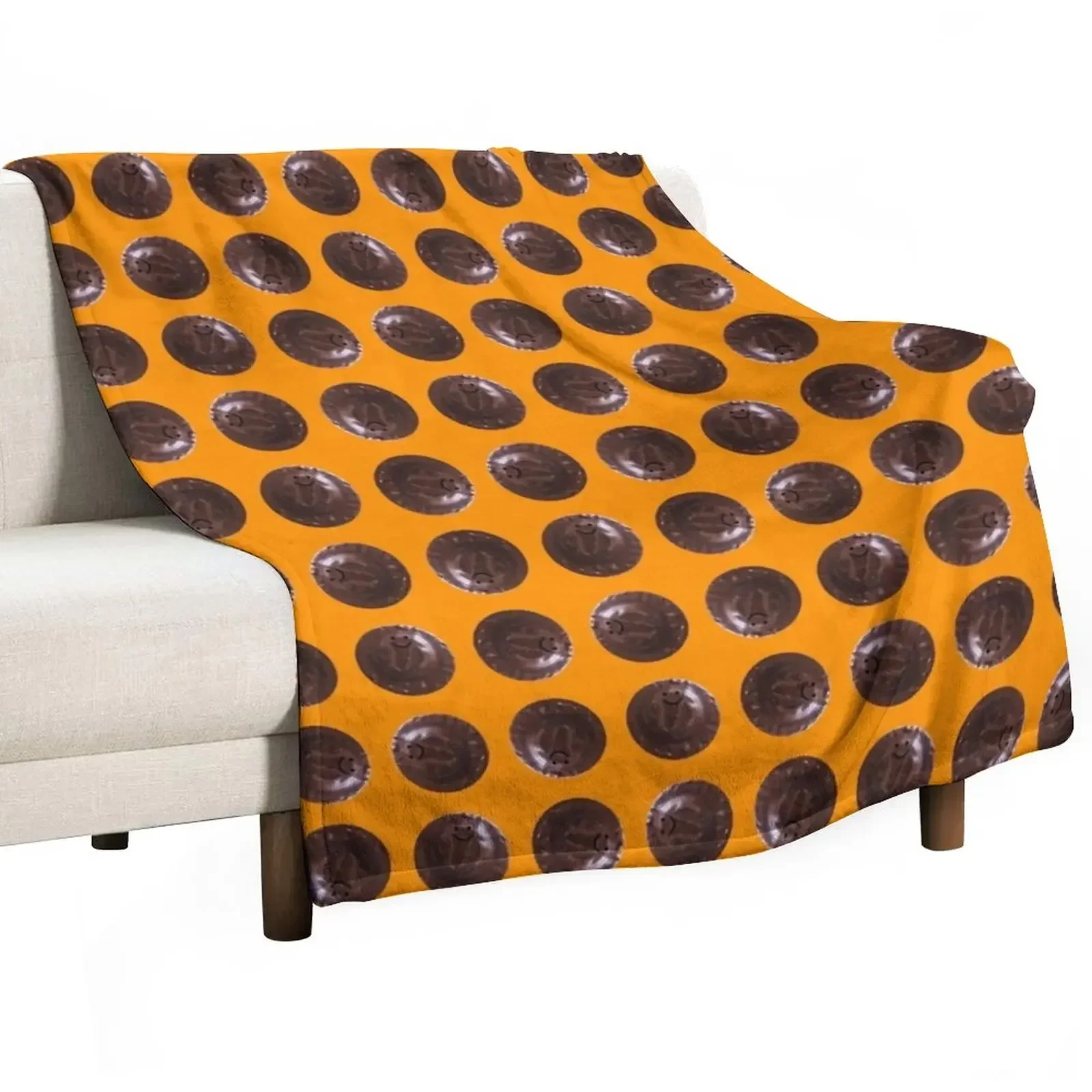 

Gerald the Jaffa Cake (small) Throw Blanket for sofa Decorative Sofas Vintage Decorative Sofa Blankets