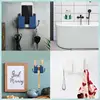 2PCS Wall Mount Phone Holder Self-Adhesive Wall Organizer Storage Box Plastic Charging Phone Stand Brackets Holder for Bedroom 3