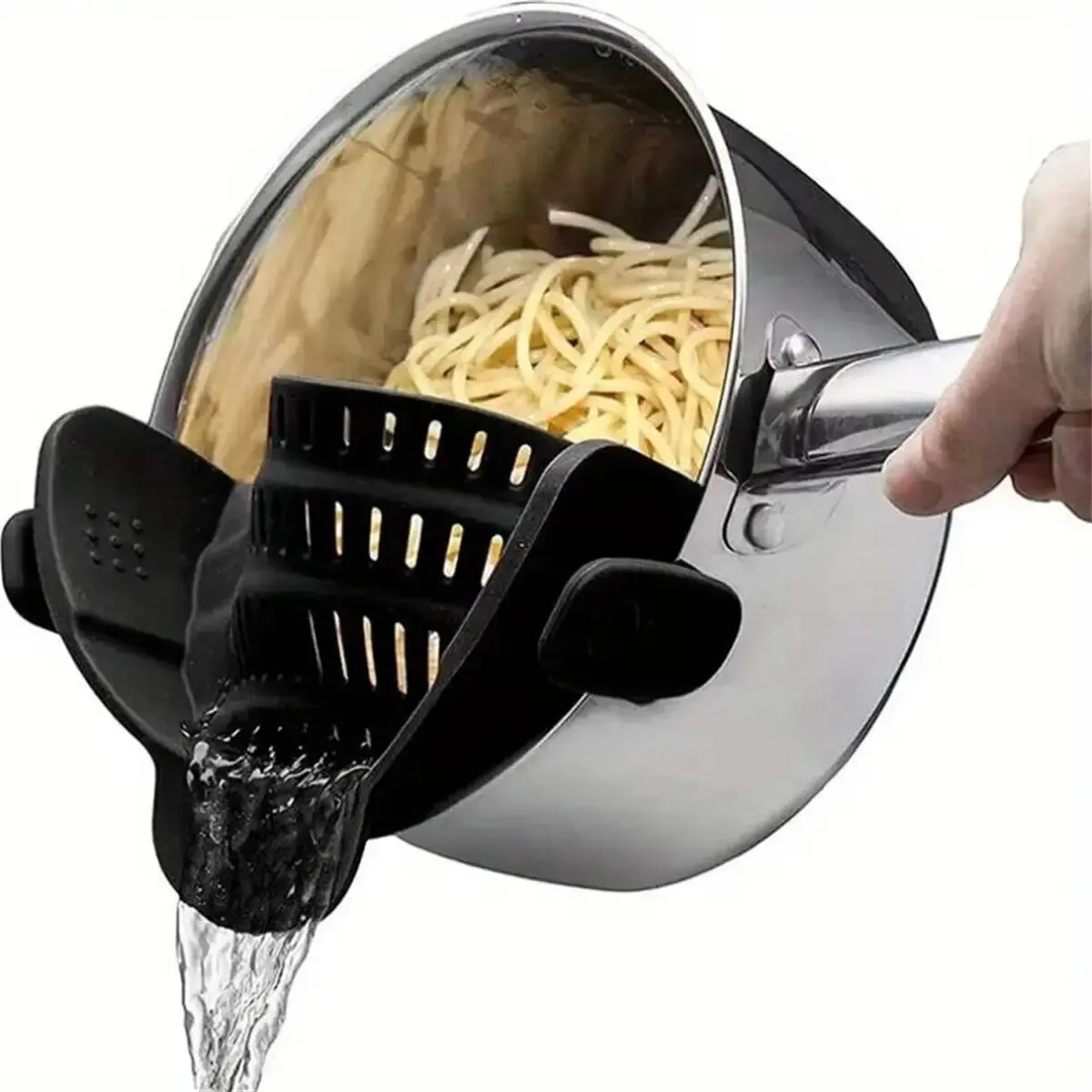 1 pieza Silicona Clip-On Colador Ollas Sartenes Ajustable Colador a Presión Herramienta de Cocina - Imagen 18 de 18