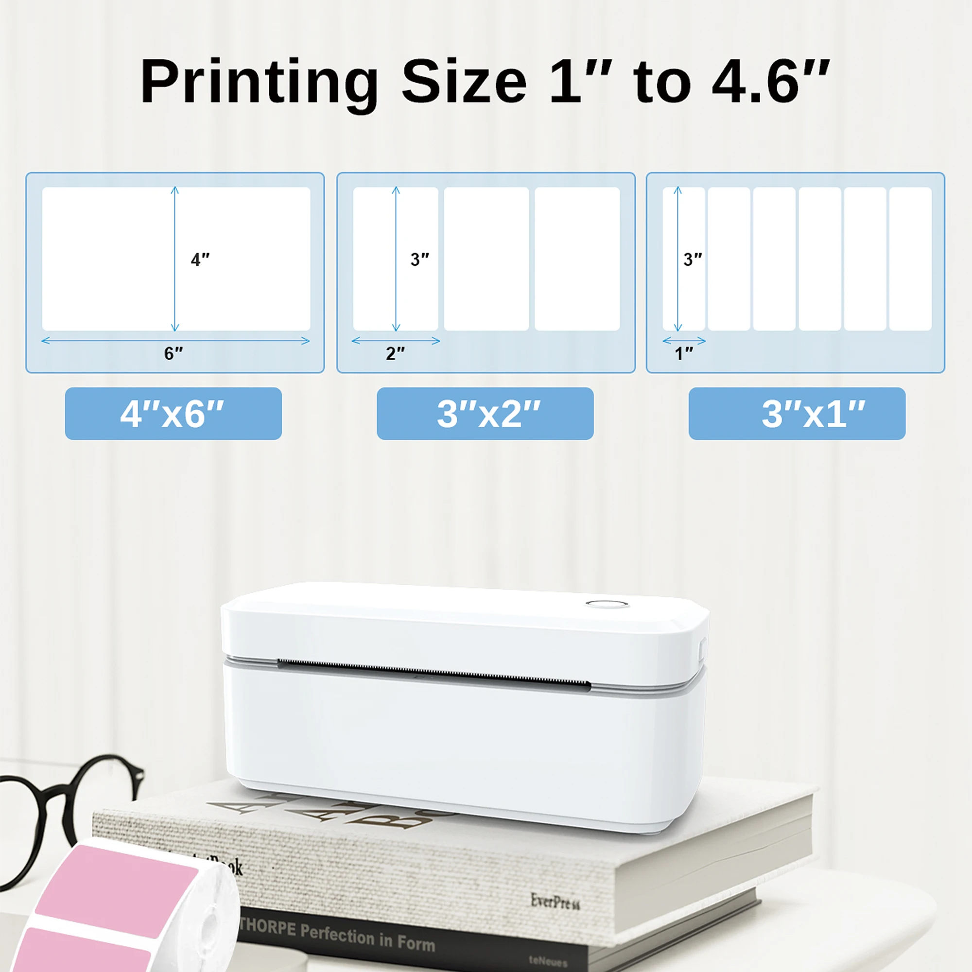 طابعة ملصقات حرارية Marklife X4 طابعة صغيرة لسطح ا...