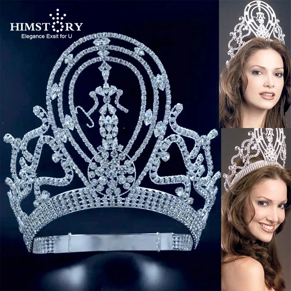 Himstory Noble Old Miss Universe (1963-2001) Mikimoto (2002-2007) Full Circle Large Headband Regolabile Corona Copricapo Accessor