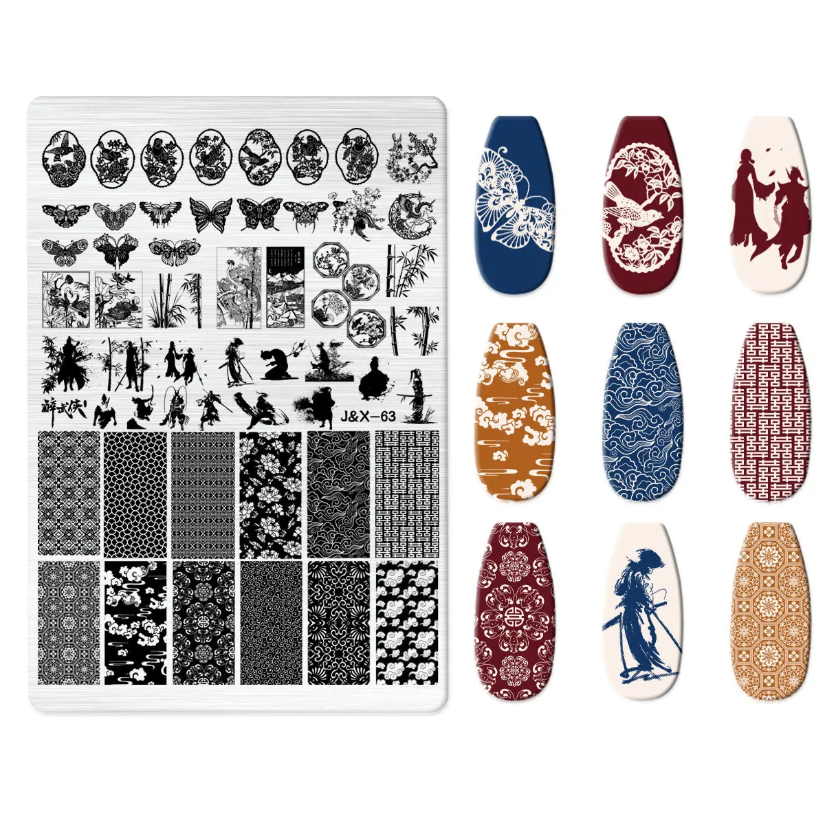 Cartoon Character Halloween Nail Art Stamping Plate Template Wizarding Animals Heart Image Stencil Mold Nail Printing Tools Draw 5