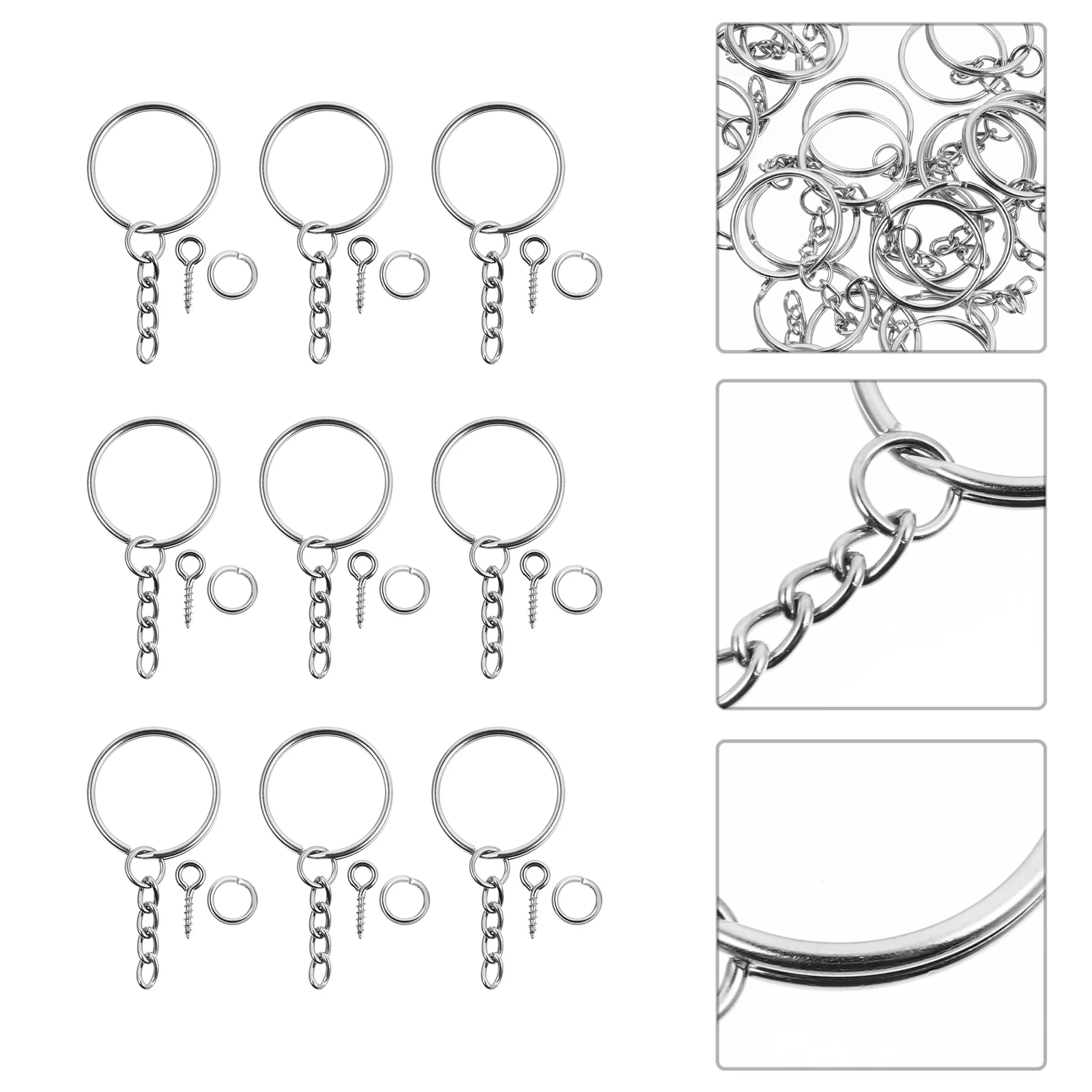 

150 Pcs Rings DIY Keychain Keyrings Manual Jewelry Open Handwork Accessory Supplies