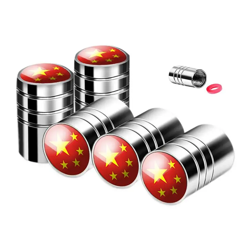 For Refer To Description Car Tire Valve Caps Metal Valve Caps 5Pieces Stem Motorcycle Accessories Waterproof Leak-proof