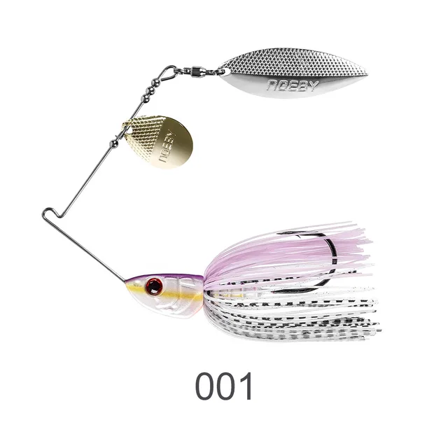 Noeby Spinnerbait 10.5g 14g 21g 28g Double Willow Blade Needle Stinger