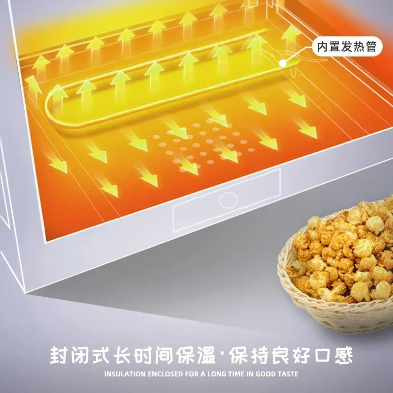 Commercial Popcorn Maker Electric Puffed Rice Maker Automatic Corn Popper Stainless Steel Popcorn Machine Corn Popping Non-stick