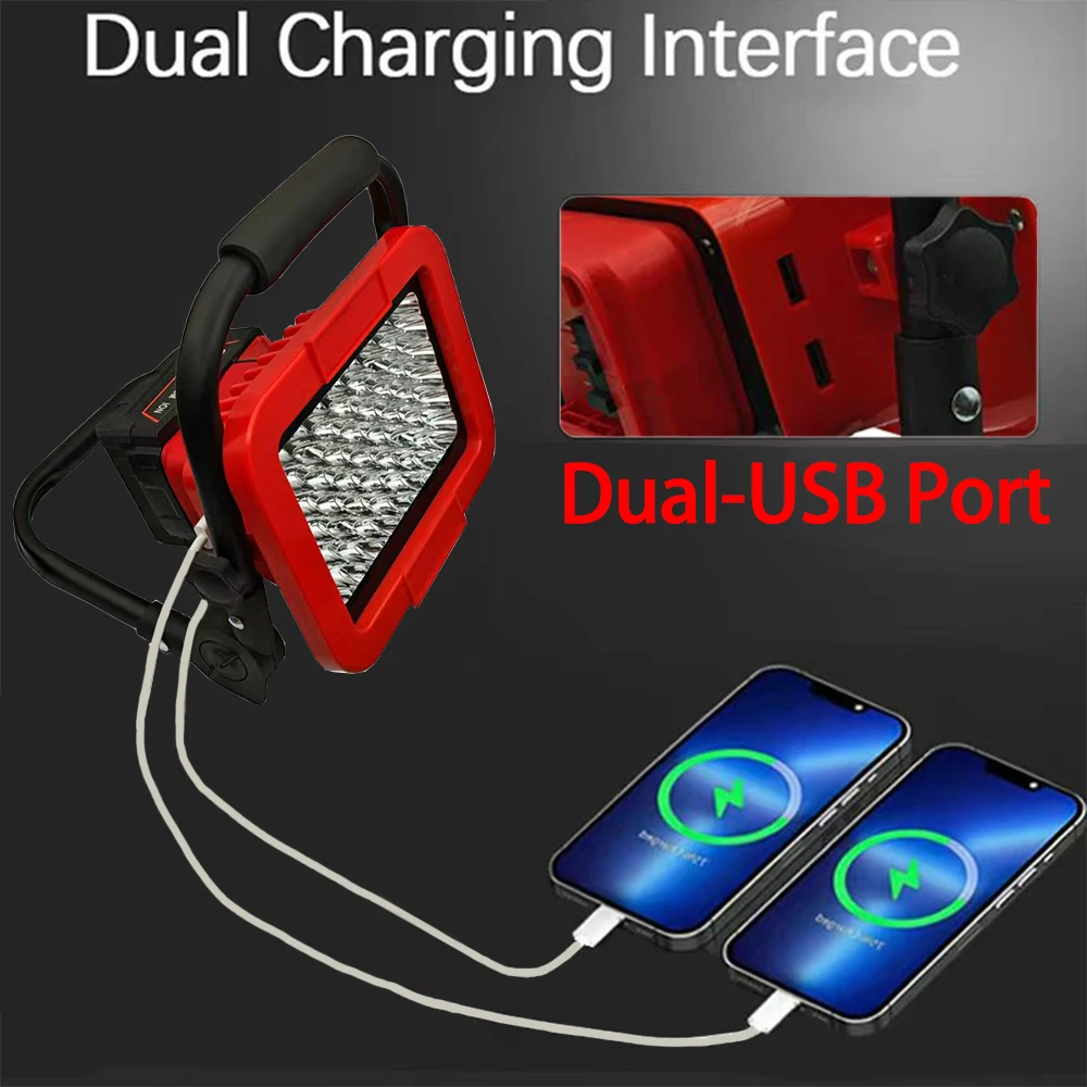 마키타 18V 리튬 배터리 케이스 BL1830, 디월트 20V, 밀워키 M18 작업등, 캠핑 램프, USB 보조배터리, 랜턴용