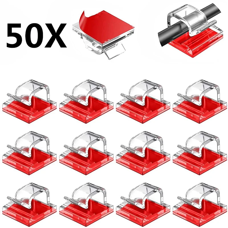Multi-Pack Self-Adhesive Cable Organizer Clips