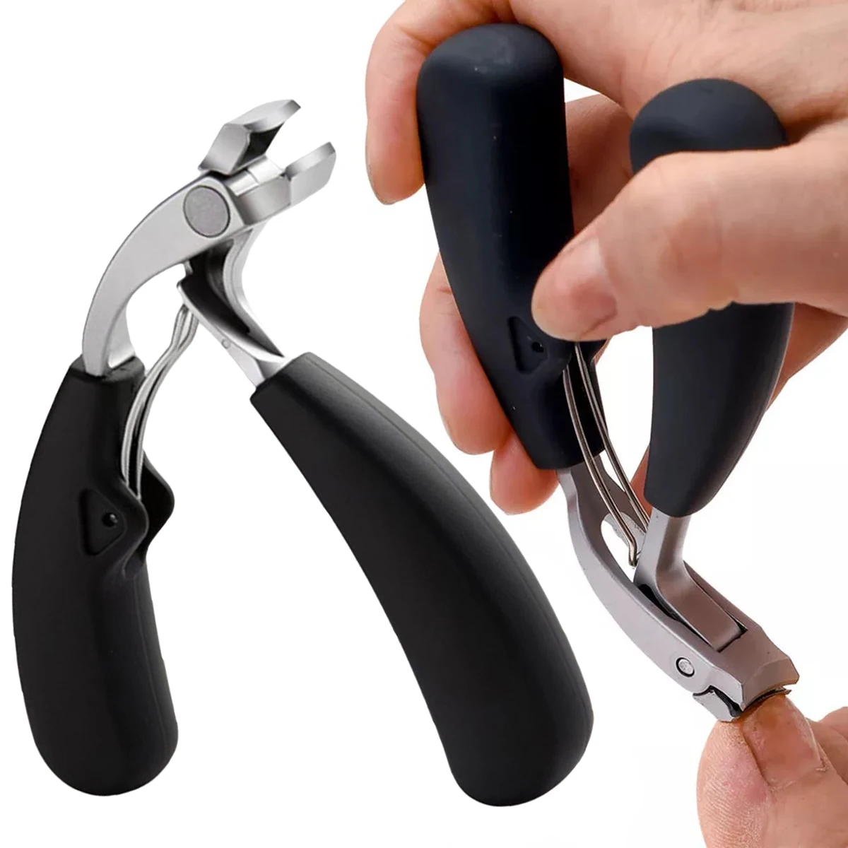 1Pcs Curved nail clippers with large opening three times anti-splash storage Nail clippers for the elderly thick toenails