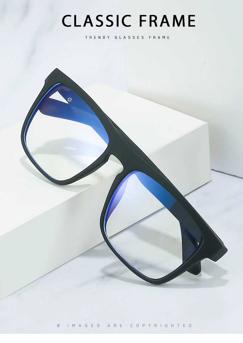 Anti-blaues Licht Gläser Luxus Platz Brillen Frauen Männer Retro Mode Brillen Blau Licht Blockieren Mann Dame Computer Brillen – Detail 7