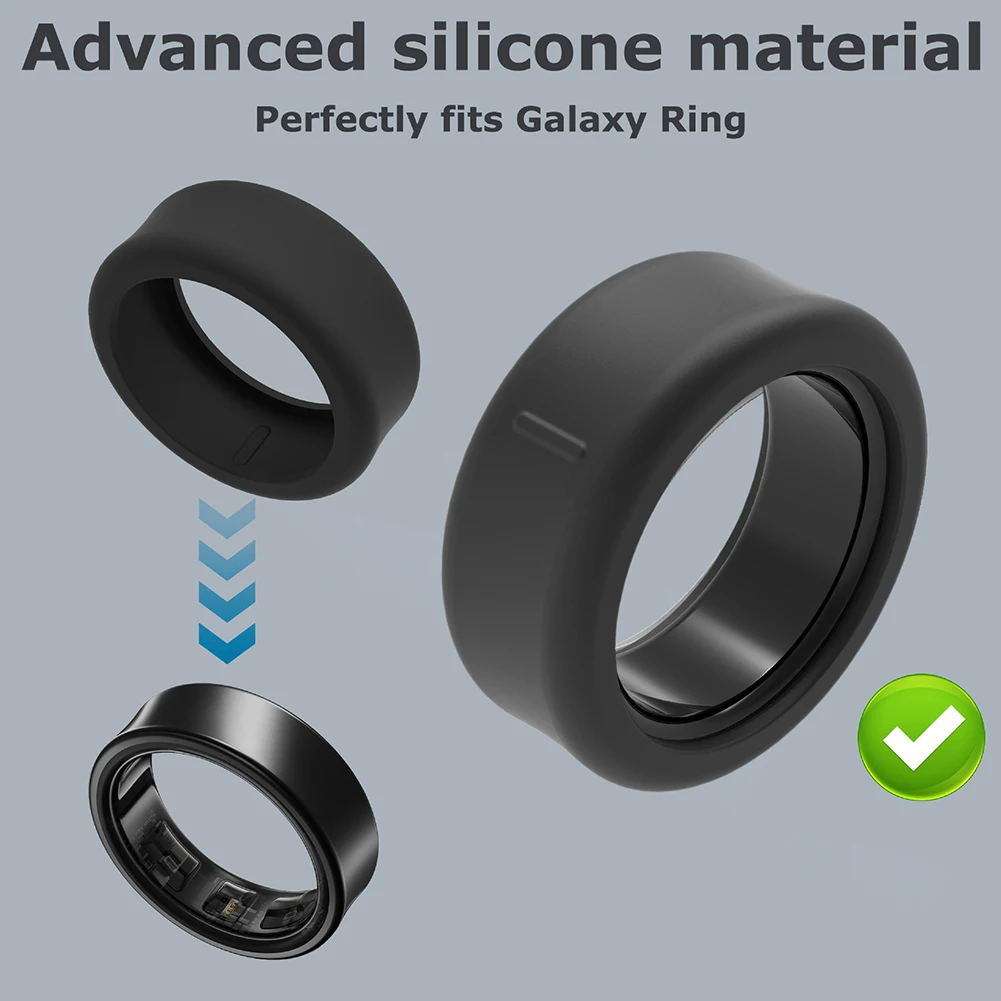 Custodia Smart Ring Cover per Samsung Galaxy Ring Size 5 6 7 8 9 10 11 12 13 custodia protettiva elastica in Silicone antigraffio - immagine 2