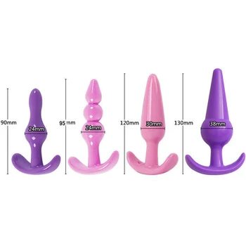 Soft Anal Dildo Butt Plug Prostate Massager Adult Gay Phalluses Anal Plug Beads G-spot Erotic Sex Toys For Men Women Products 6