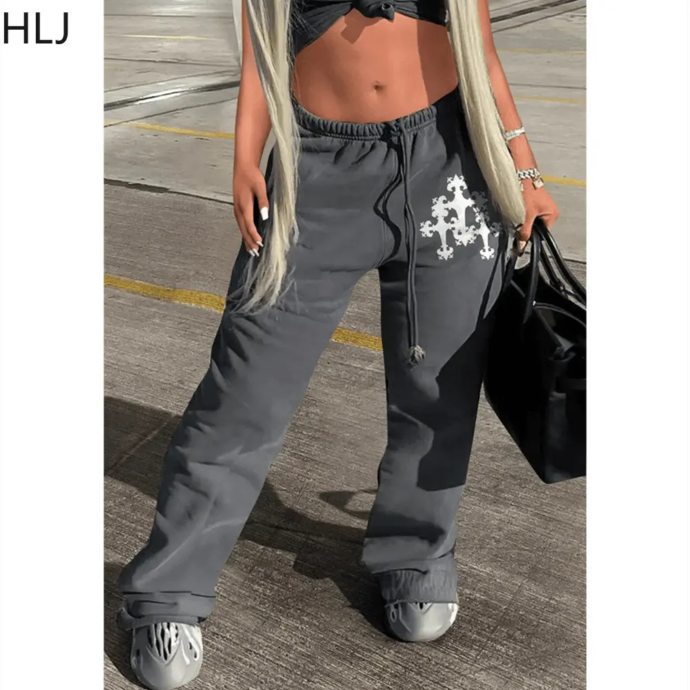 Women Fall Sweatpants Joggers Cargo Flare Pants High Waist Loose Straigt  Stacked Trousers Casual Autumn Hip Hop Fashion 2023 - AliExpress
