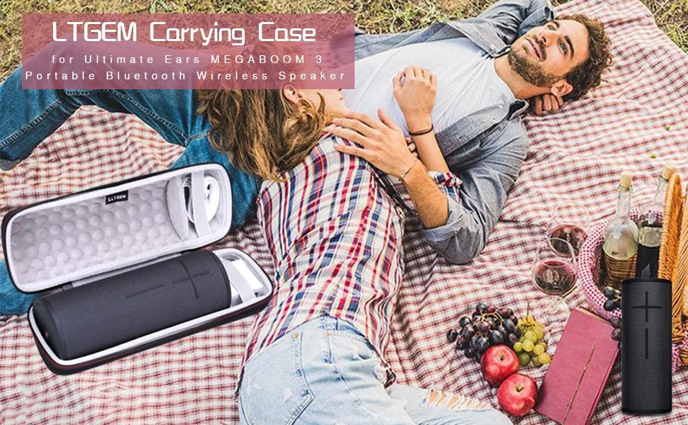 Case Compatible with Ultimate Ears MEGABOOM 4/3 Portable Speaker, Black+Gray