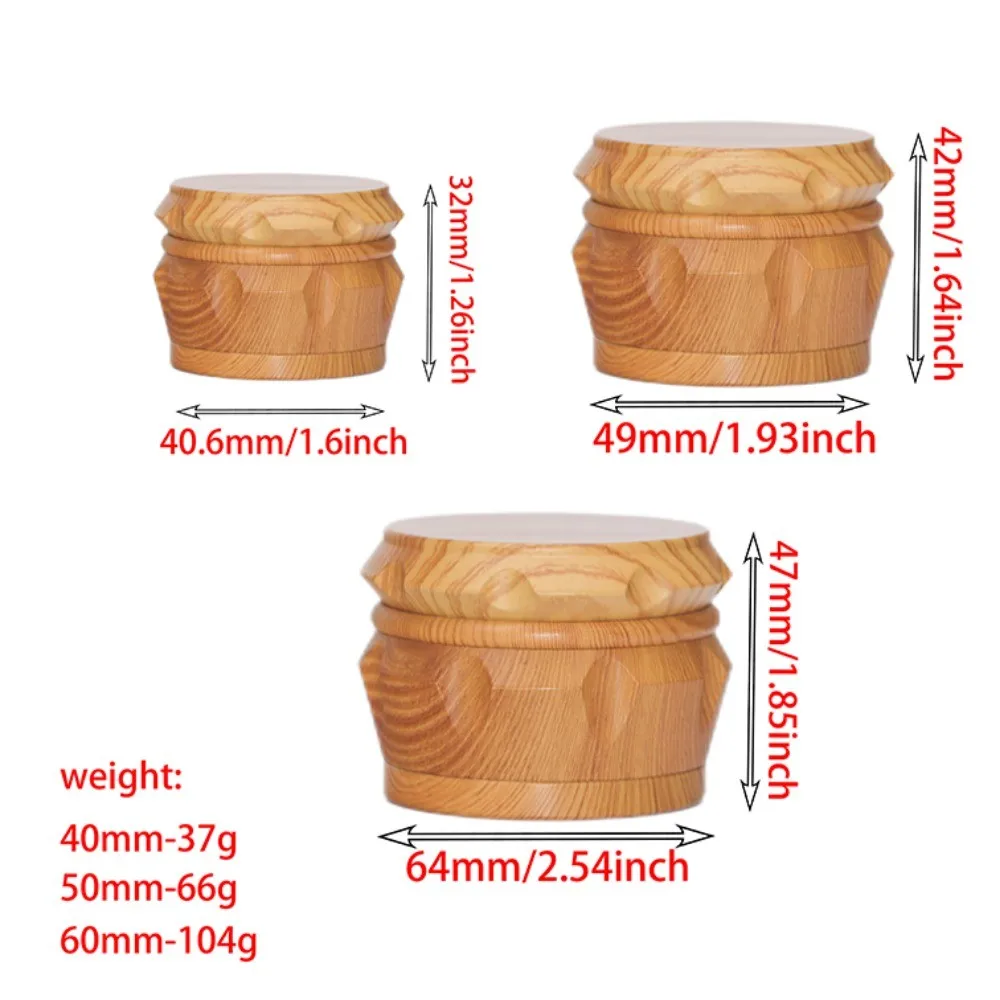 Yellow and Red Wood Grain Four-Layer Metal Grinder Tool