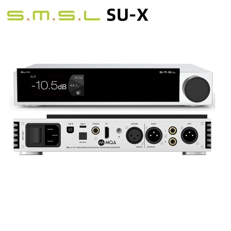 

SMSL SU-X Hi-Res MQA & MQA-CD audio DAC Dual ES9039MSPRO DSD512 768kHz 32Bit Bluetooth5.1 LDAC XMOS XU-316