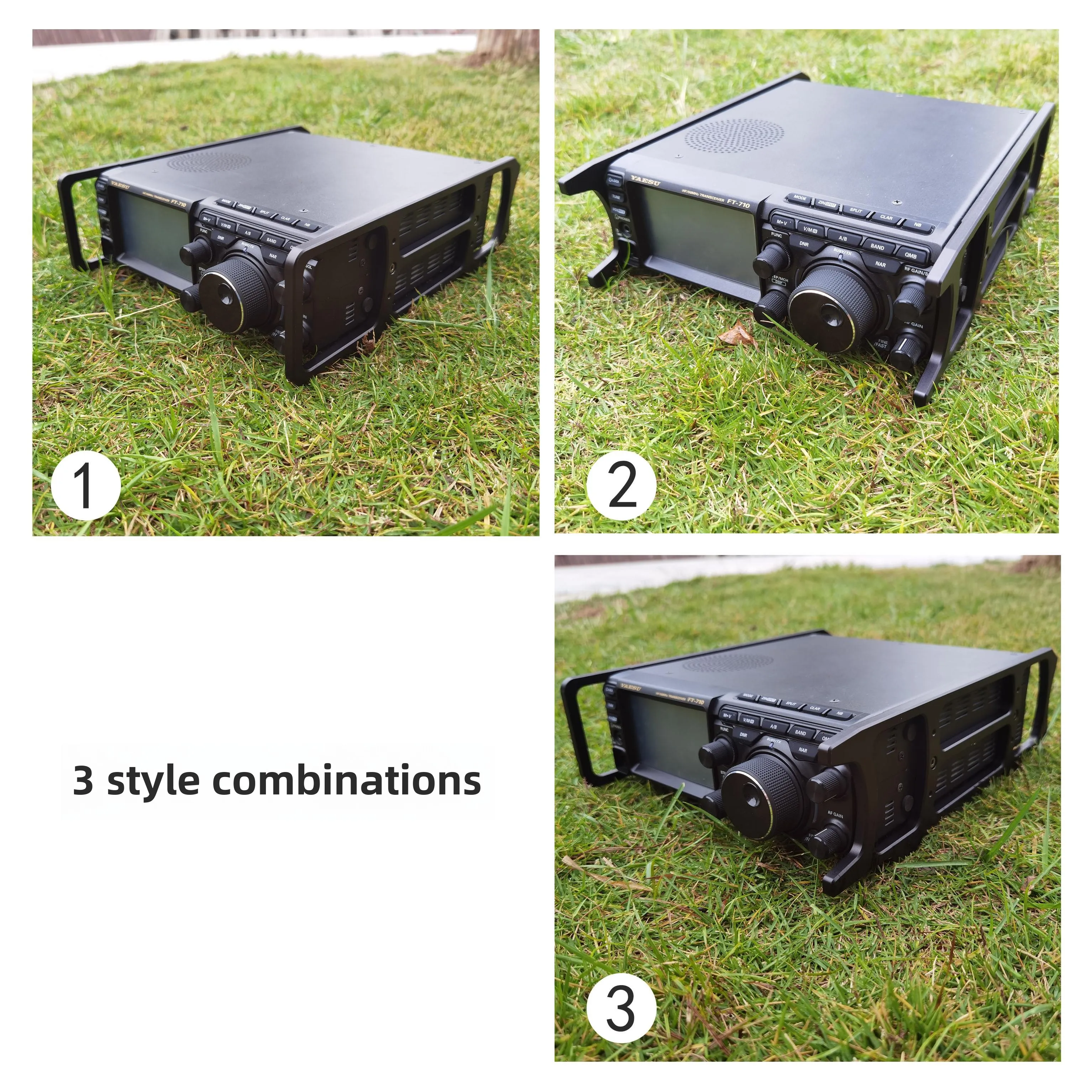 CNC Aluminum Alloy Shield Case Handle Carry Protector For YAESU FT-710 Radio