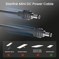 For Starlink Mini DC Power Cable Male to Male Jack DC Power Extension Cable Replacement Power Cable for Starlink 2