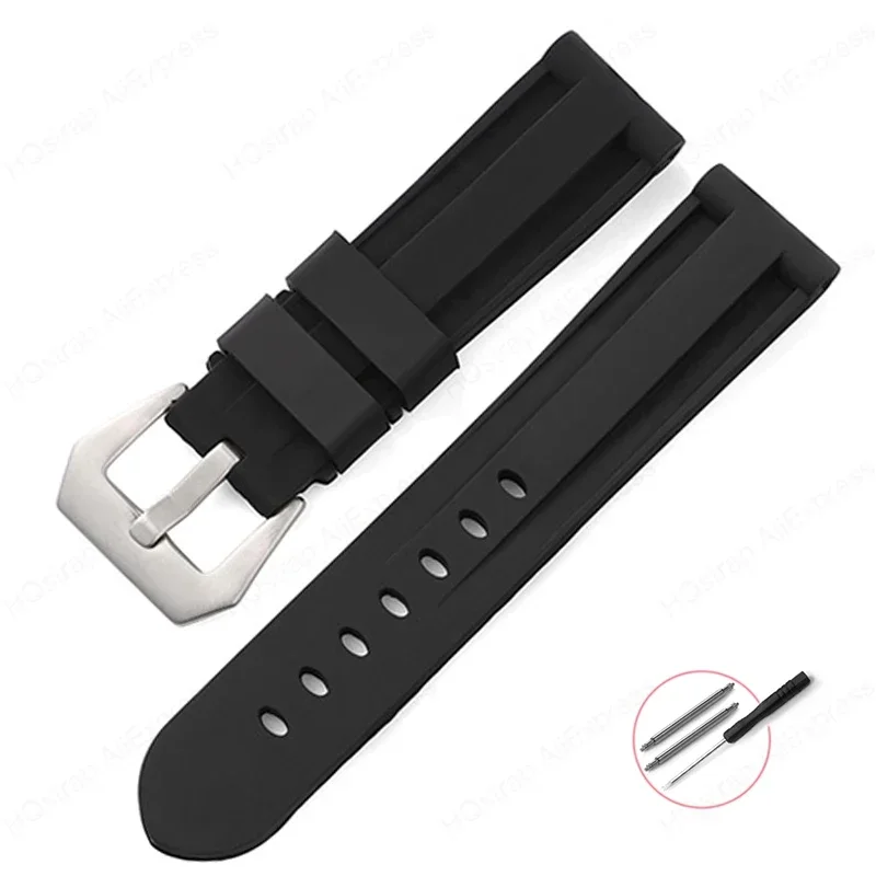 Men's Sport Silicone Rubber Watch Band – Universal Replacement Wristband Bracelet