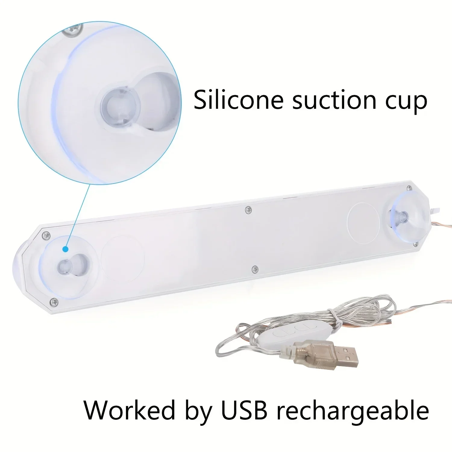 LED Lights Kit for Makeup Vanity Mirror,5 Dimmable Bulbs,3 Colors,USB Powered,Semi Flush Mount Makeup Light for Powder Room