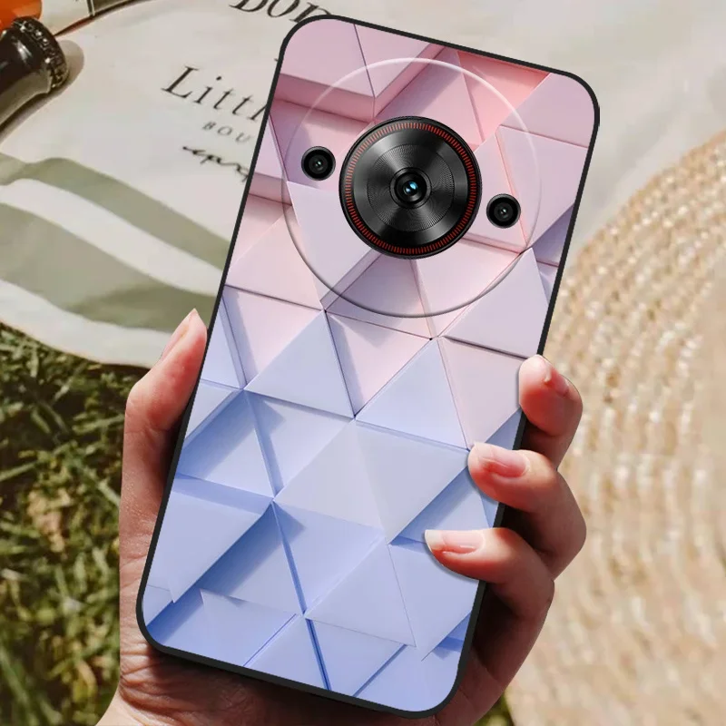 Cool Painted Silicone TPU Soft Phone Case with Black Protective Shell Design