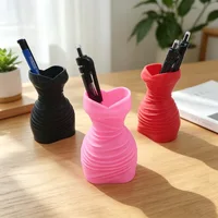 New Creative Desktop Storage Plastic Multifunctional Pen Holder Office Desk Supplies Simple And Fresh Stationery 2