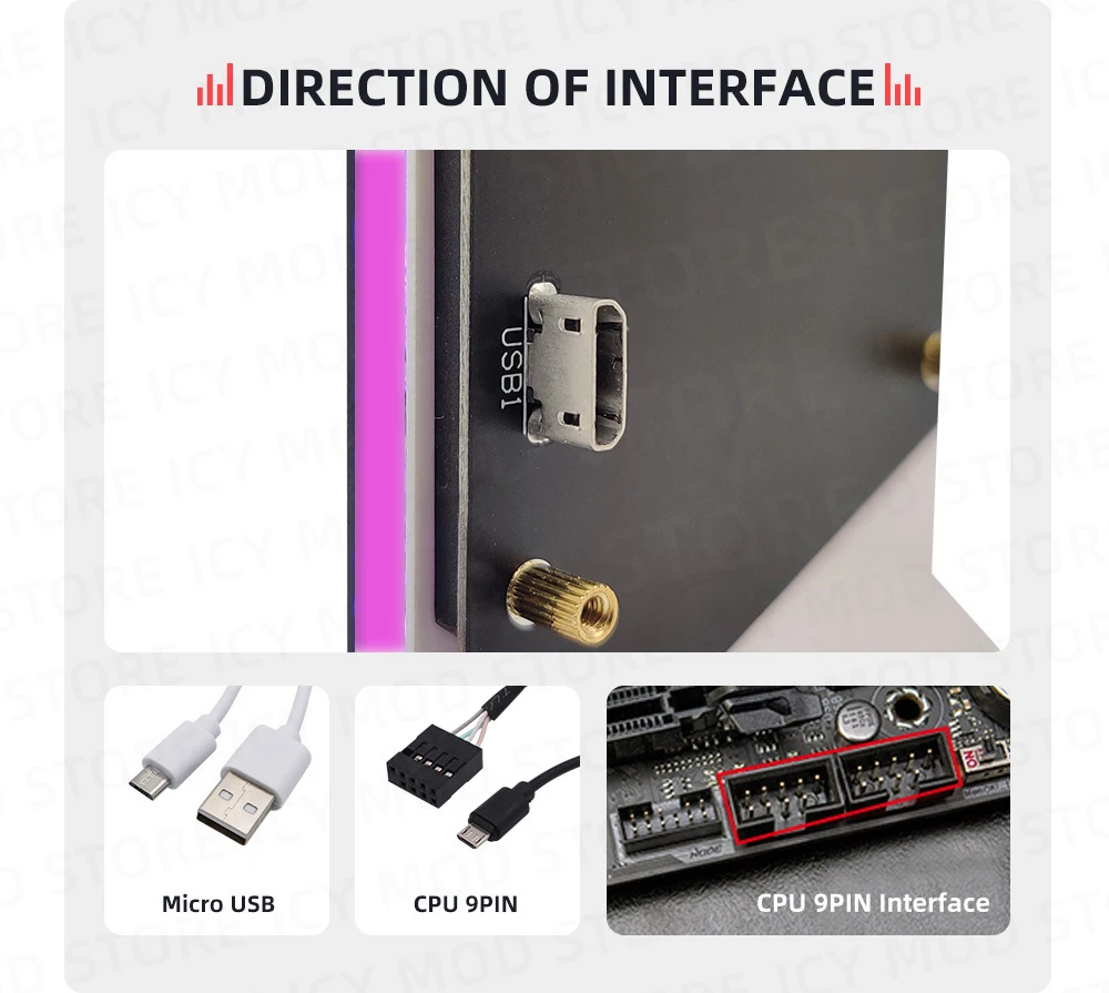 Suporte de rog vga com suporte vertical