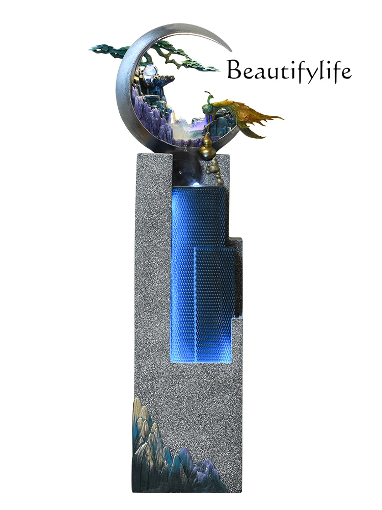 

New Chinese Rockery Fountain Water Decoration Living Room Entrance Feng Shui Landscape Housewarming Gift