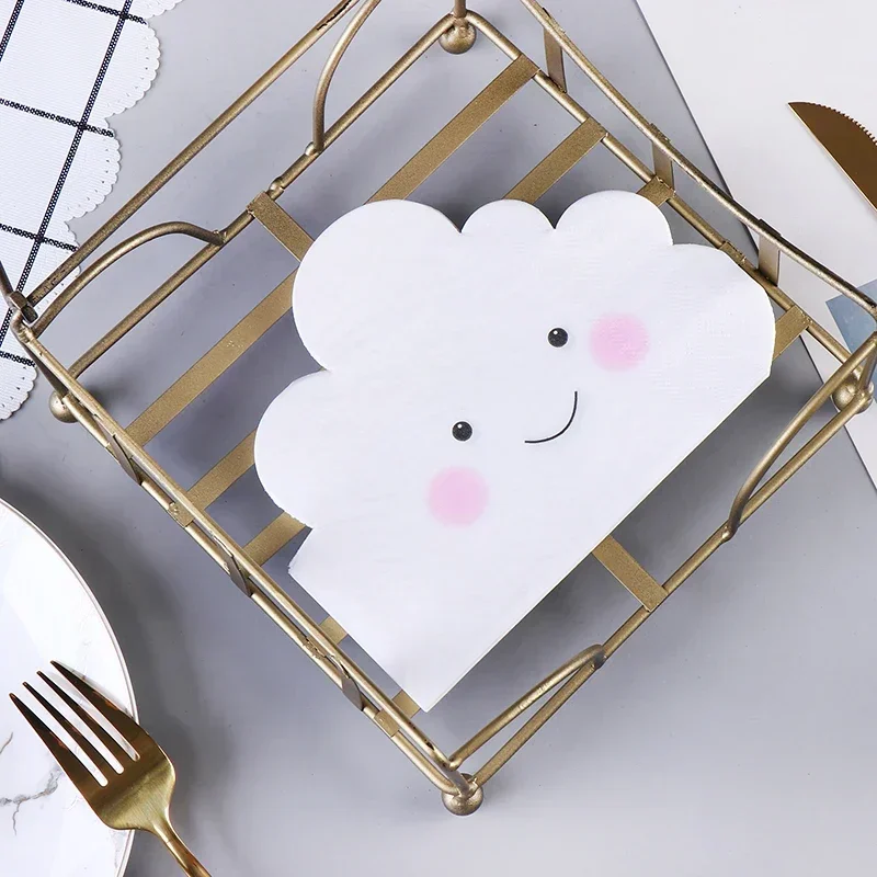 Cute Cloud-shaped Paper Towels Color Napkins Printed Facial Tissue Shaped Party Paper Towels Towel Napkins for Decoupage paper napkins