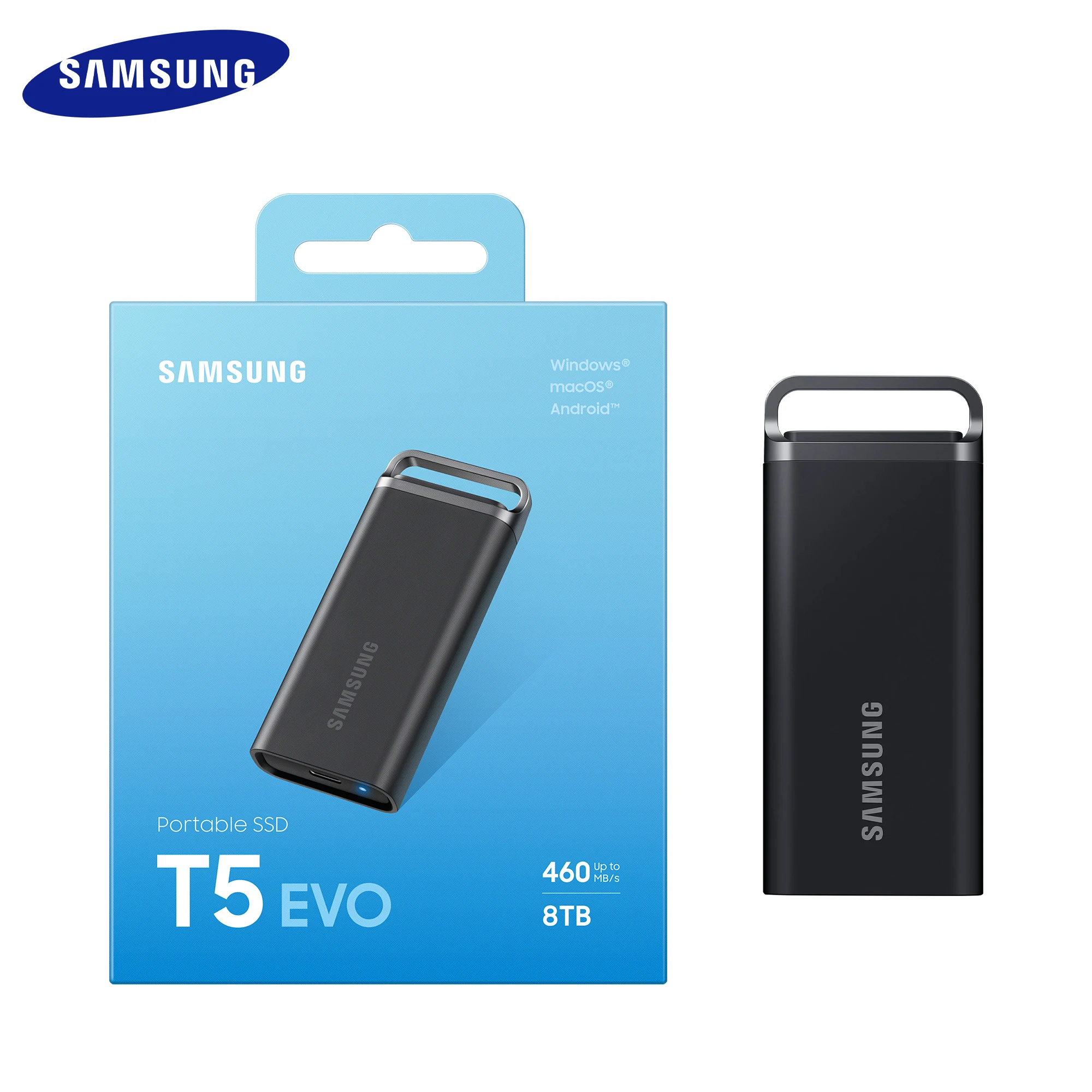 Samsung T5 Evo Ssd Portatile 2Tb 4Tb 8Tb Disco A Stato Solido Esterno Usb3.2 Gen1 Tipo C 5Gbps Ssd Esterno Ssd Portatile Ad Alta Velocità