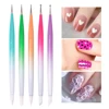 YIKOOLIN 5PCS Dual-Head Nail Art Silicone Brush Dotting Pen Set Nail Art Dotting Painting Tips Manicure Tools Brush Pen Art 1