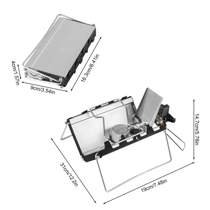 Portable Camping Gas Stove Folding mini Cassette Stove  Windproof 2600W Foldable Burner Boiled water stove for camping supplies