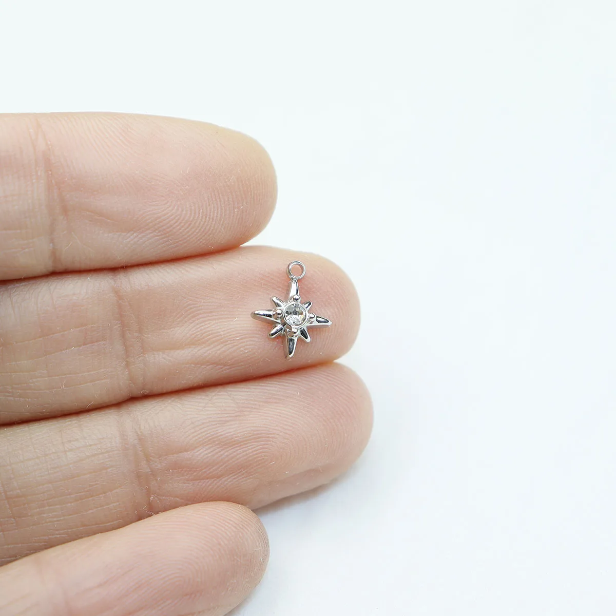 5 Stück Edelstahl Anti-Allergie Mini-Stern Damen Hochwertiger Modeschmuck Anhänger Zubehör DIY Halskette – Detail 2
