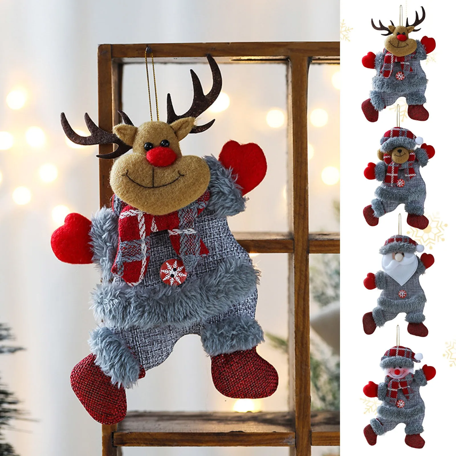 

Merry Christmas Ornaments DIY Xmas Gift Santa Claus Snowman Tree Pendant Doll Hang Decoration Toy Home Noel Natal Happy New Year