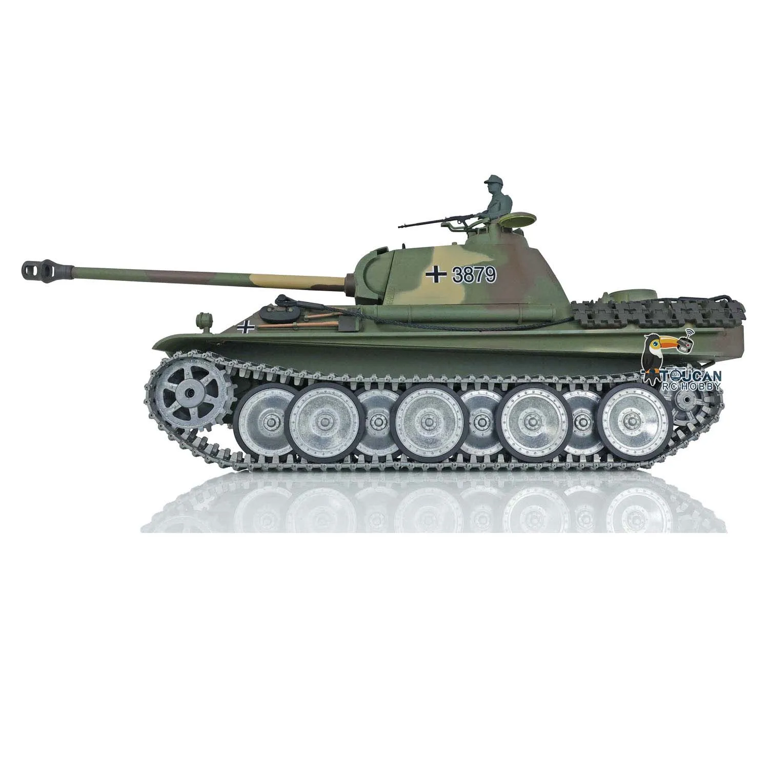 1/16 Scale Heng Long RC Tank Model Toys 7.0 FPV Customized Panther G RTR 3879 Metal Tracks Wheels Gift TH17492-SMT5 4