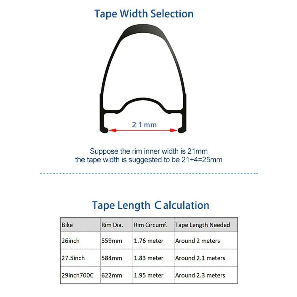Bicycle Tires 10 Meter Rubber Adhesive Strips Bike Rim Strips Bicycle Rim Tapes Strapping Tape Tubeless Rim Tapes