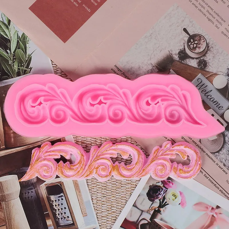 

Vintage Relief Pattern Liquid Silicone Cake Mold DIY Fondant Chocolate Dessert Pastry Decoration Kitchen Baking Accessories Tool