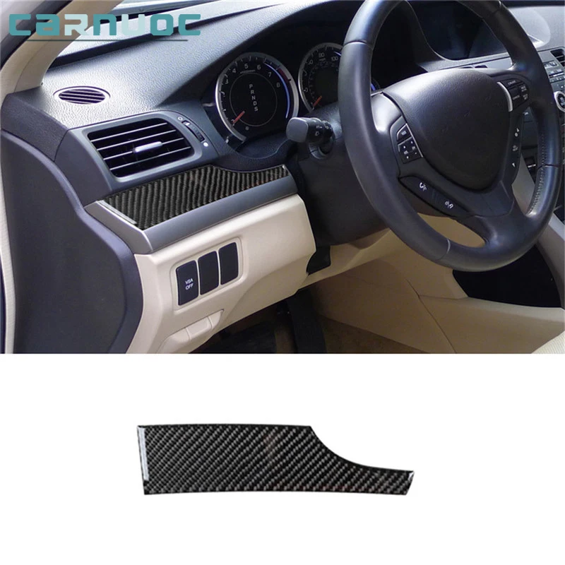 

Steering Wheel Left Side For Honda Acura TSX 2009 2010 2011 2012 2013 2014 Carbon Fiber Stickers Car Interior Accessories