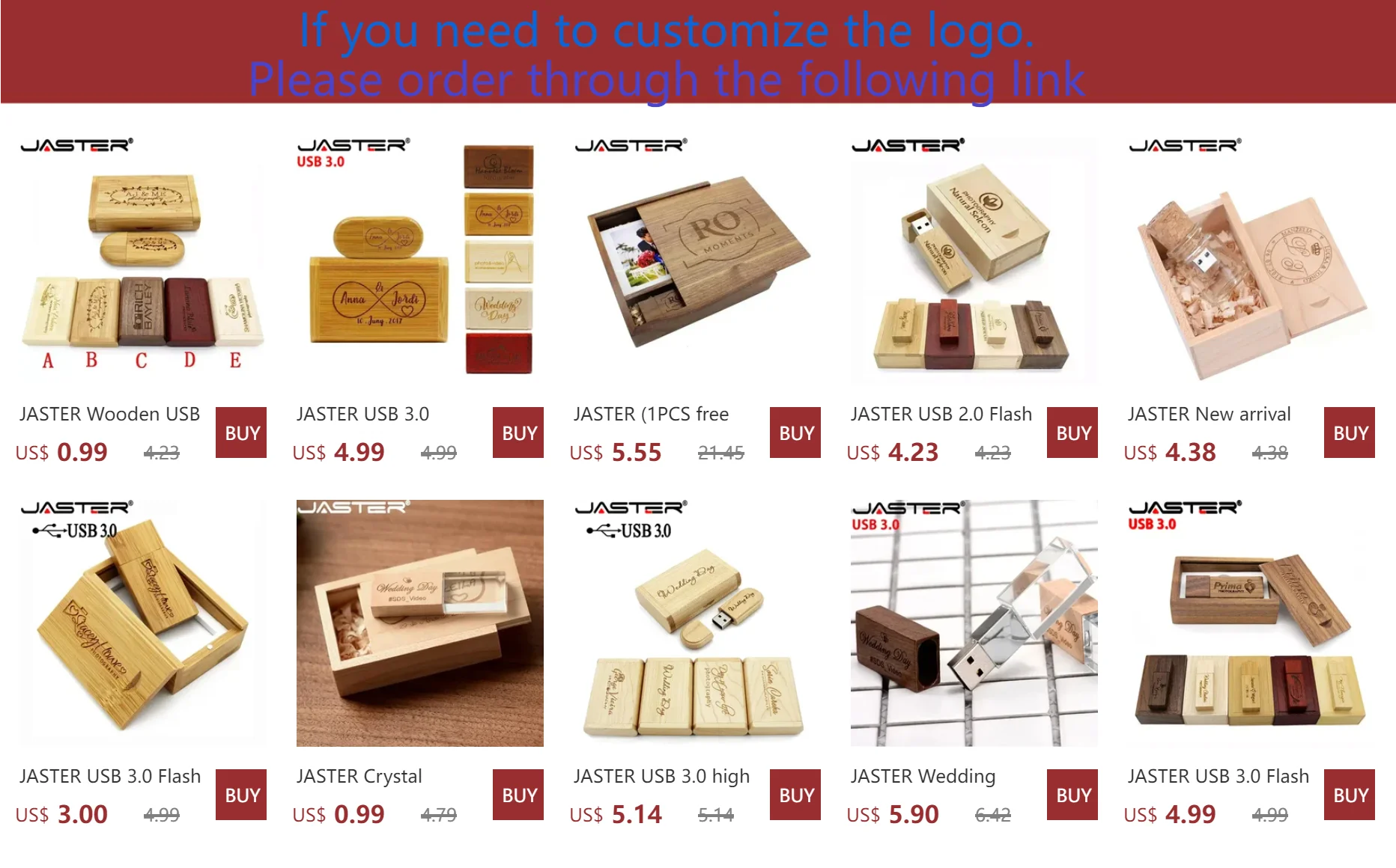 com logotipo livre, USB 2.0 Flash Drive,